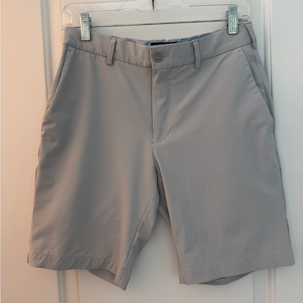 Peter Millar Gray Flat Front 9inch Shorts